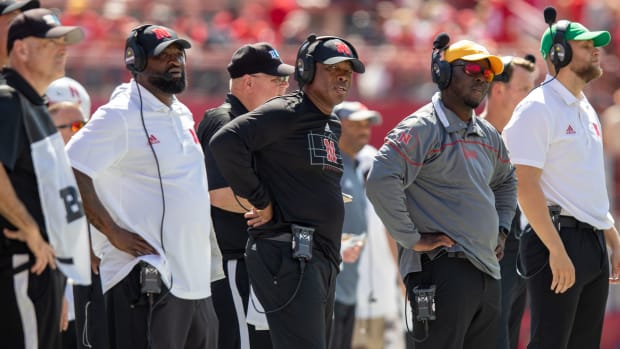 Travis Fisher and Mickey Joseph 2022 Nebraska vs Oklahoma football